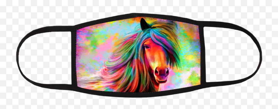 Rainbow Horse Mask U2013 All Out Canvas Emoji,Horse Mask Png