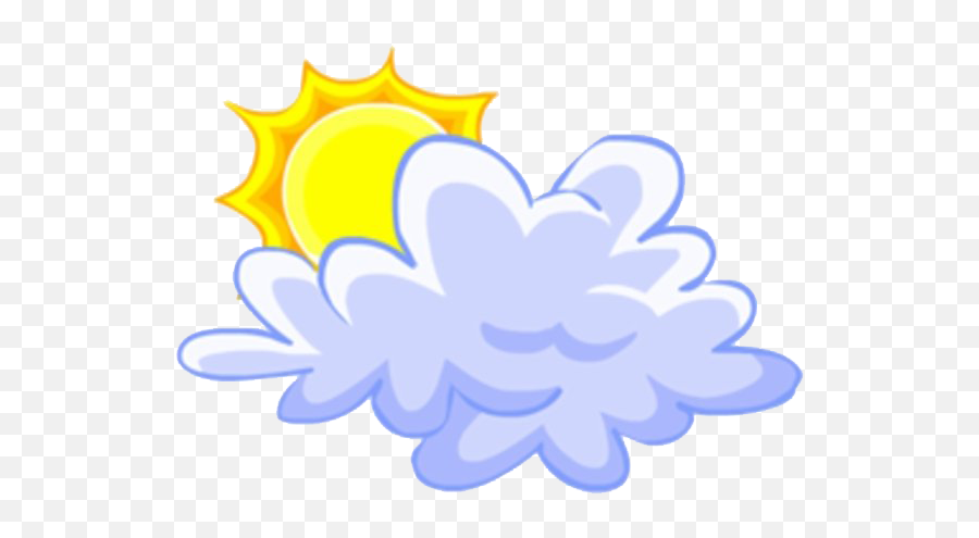 Sun Clip Art Png - Sun And Clouds Clipart Png Sun And Cloud Icon Emoji,Clouds Clipart