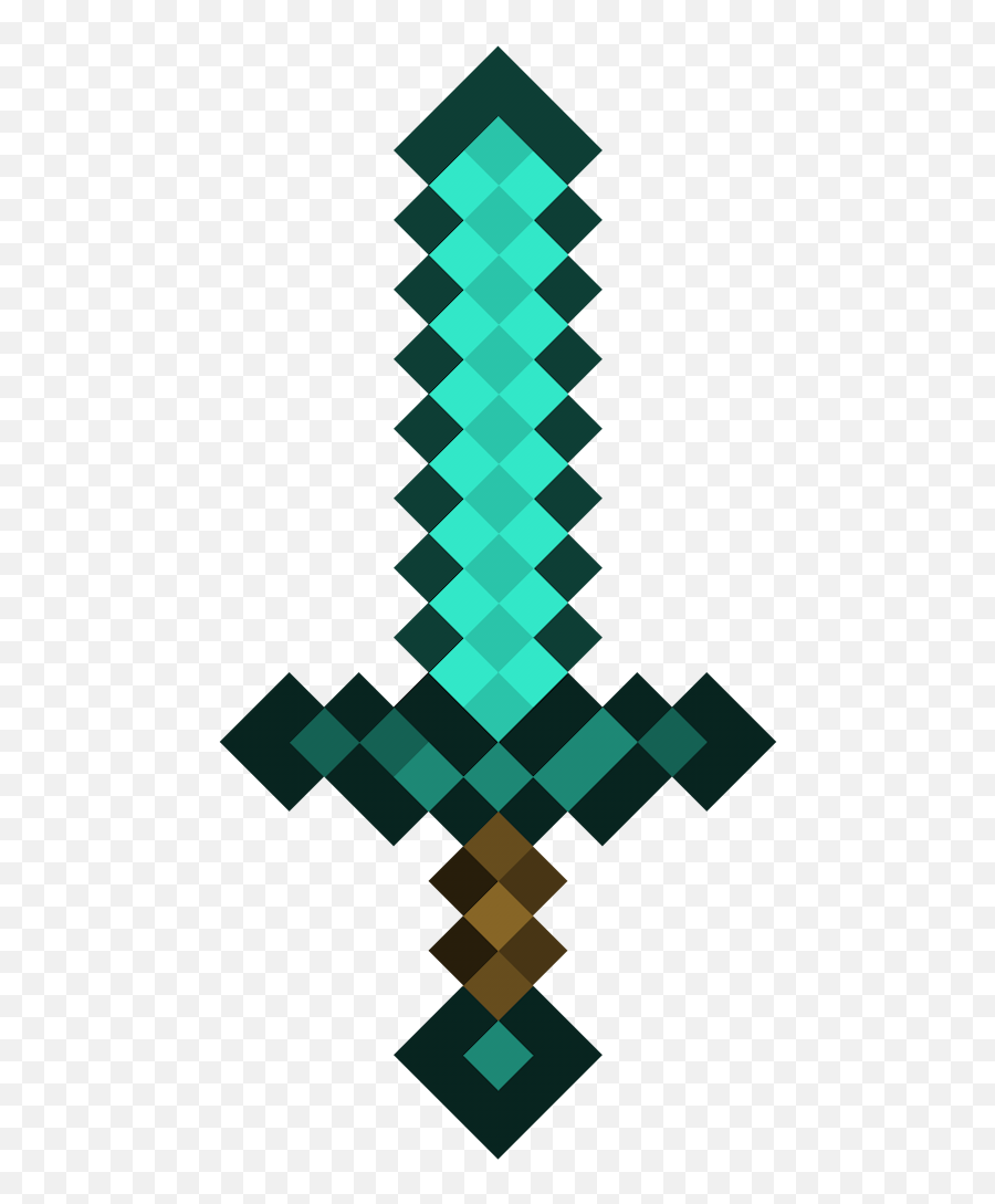 Minecraft Diamond Sword Clipart - Minecraft Diamond Sword Emoji,Diamond Sword Transparent