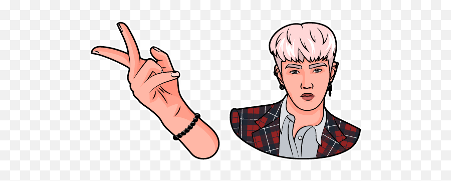 Ateez Hongjoong Cursor - Sign Language Emoji,Ateez Logo
