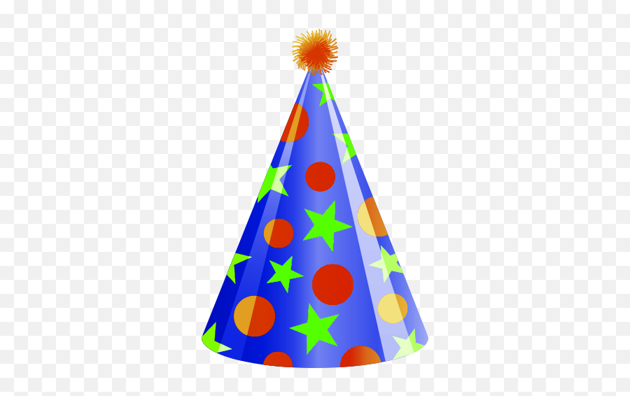 Birthday Party Hat Cartoon Transparent - Cartoon Transparent Background Birthday Hat Emoji,Transparent Birthday Hat