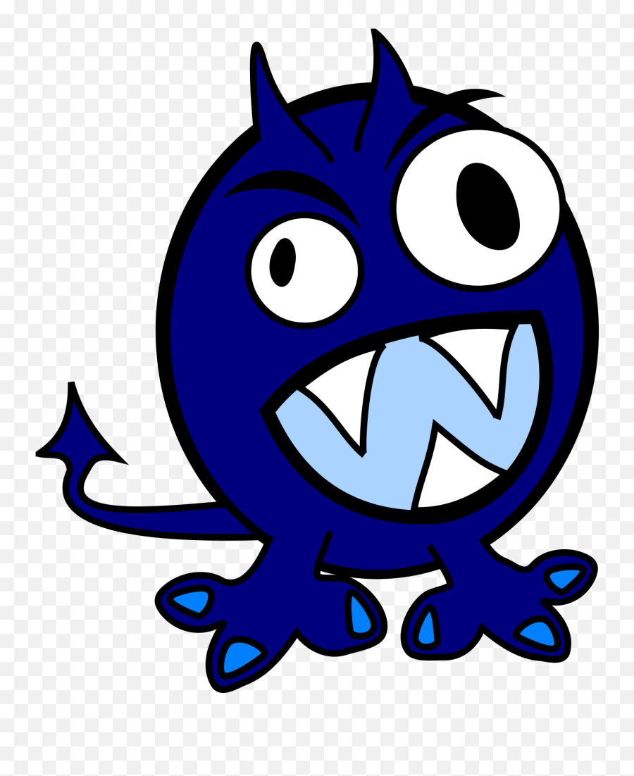 Library Of Blue Monster Graphic Black And White Stock Png - Clipart Blue Monster Emoji,Monster Clipart