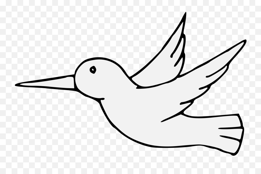 Hummingbird - Bird Emoji,Hummingbird Clipart Black And White