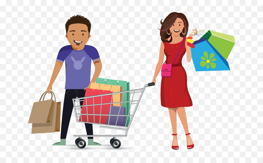 Clipart Woman Grocery Shopping Clipart Woman Grocery - Shopping No Background Emoji,Shopping Clipart