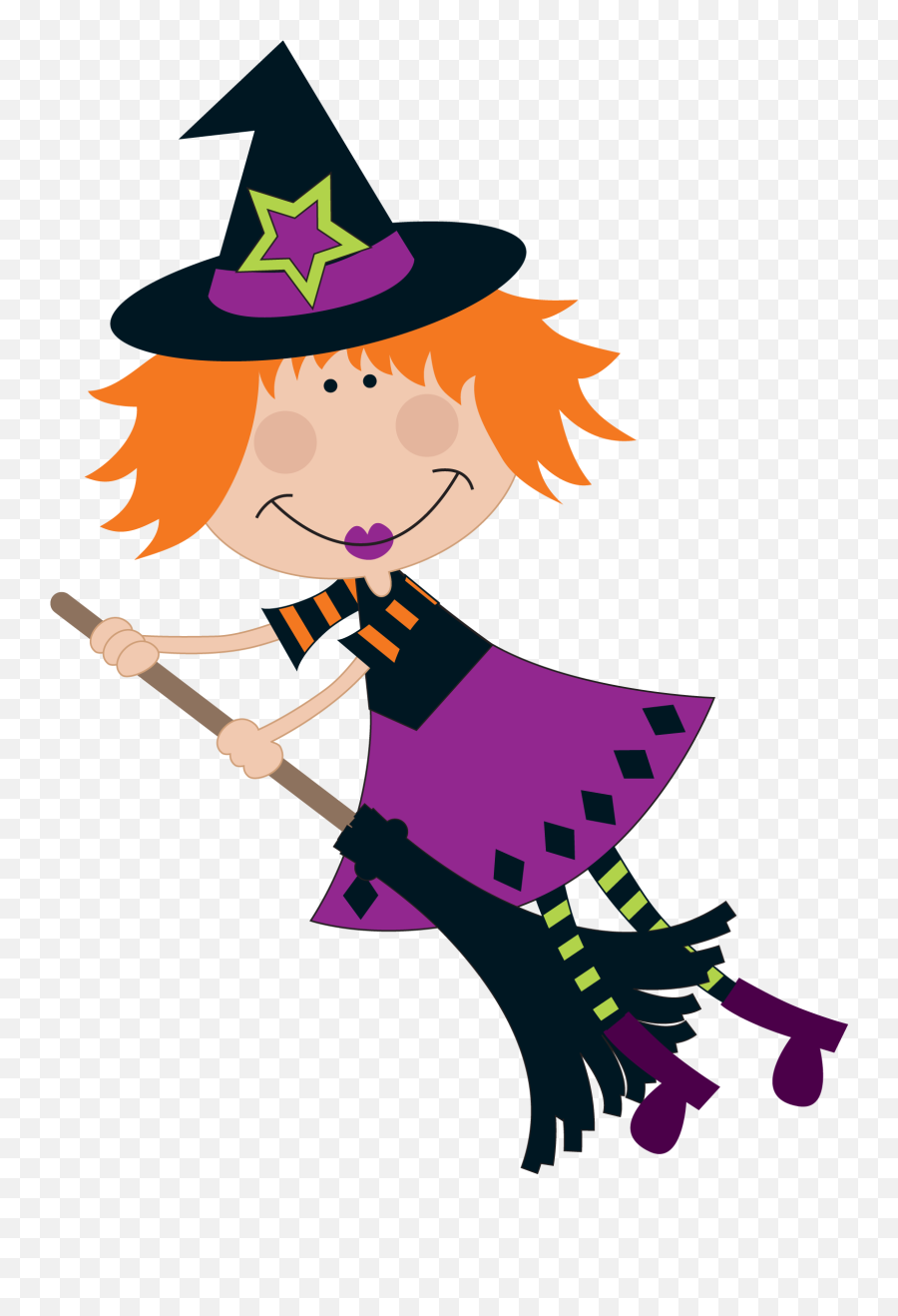 Witch Clipart Christmas Witch - Halloween Pictures Cute Clipart Emoji,Witch Clipart