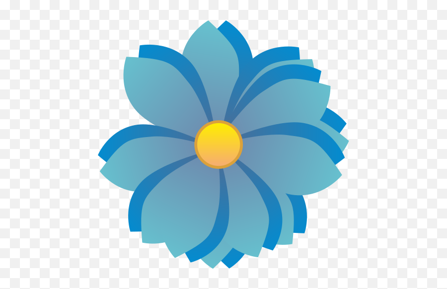 Vector Image For Logotype By Keywords Blue Flower Spring Emoji,Blue Flower Transparent Background