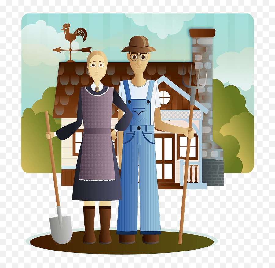American Gothic Clipart Free Download Transparent Png Emoji,Poor Clipart
