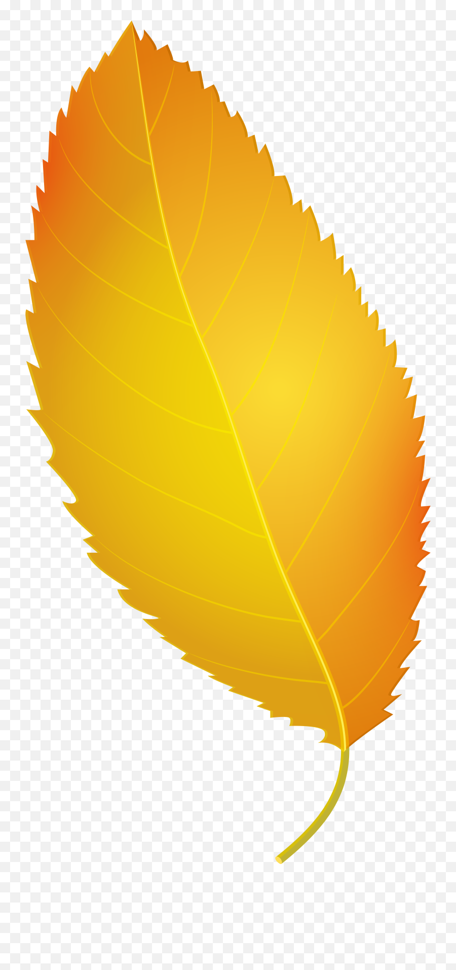 Yellow Autumn Leaf Png Clip Art Emoji,Leaf Clipart