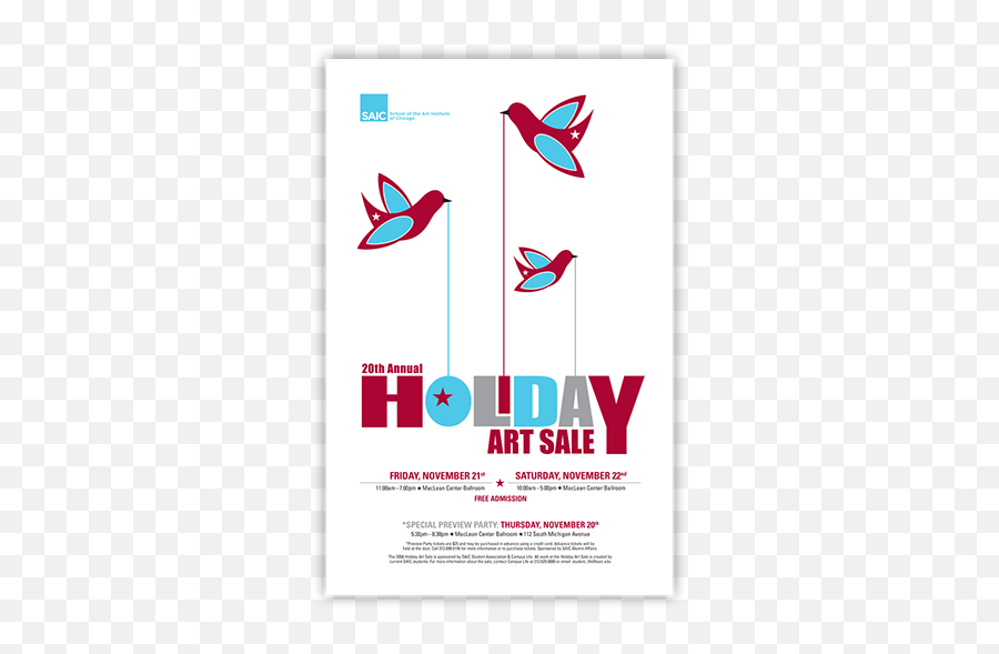 Saic Holiday Art Fair Poster On Behance Emoji,Saic Logo
