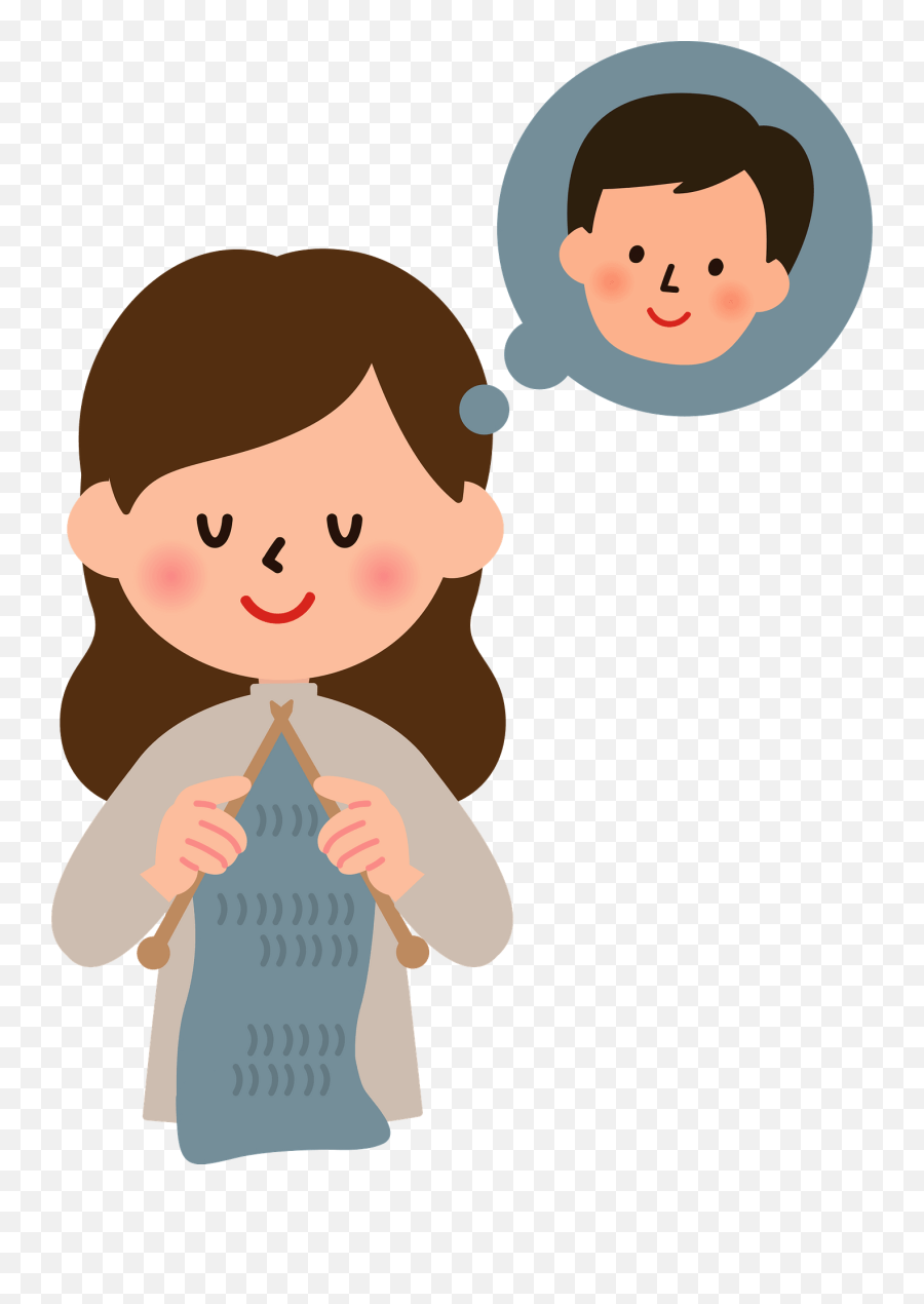 Woman Is Knitting A Scarf For A Friend - Woman Knitting Clipart Png Emoji,Friend Clipart