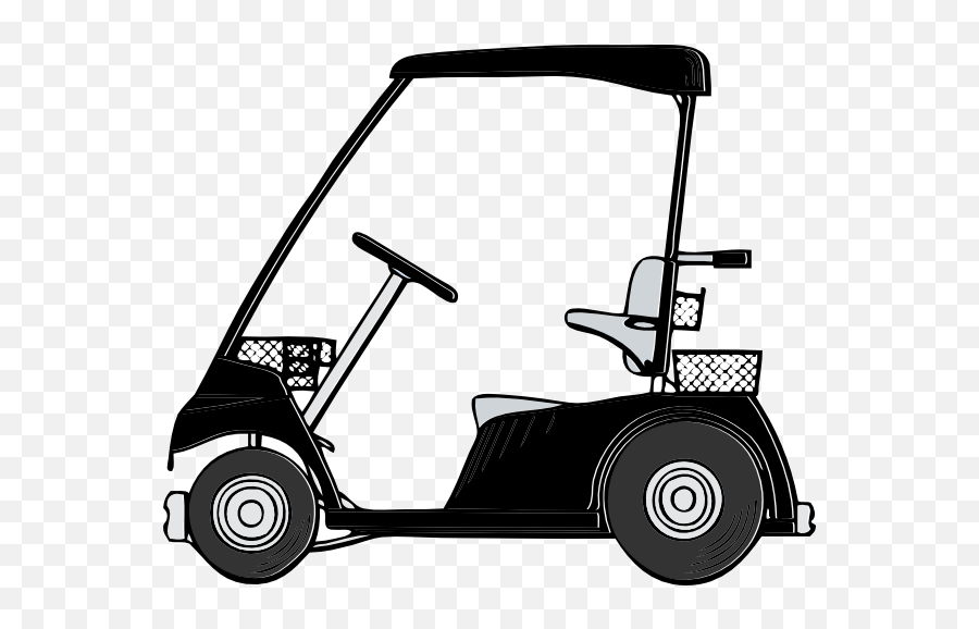 Black Cart Clip Art At Clkercom - Vector Clip Art Online Emoji,Golf Cart Clipart