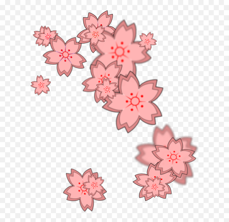 Download Sakura Sakuras Flower Flowers - Cartoon Cherry Blossom Transparent Emoji,Cherry Blossom Clipart