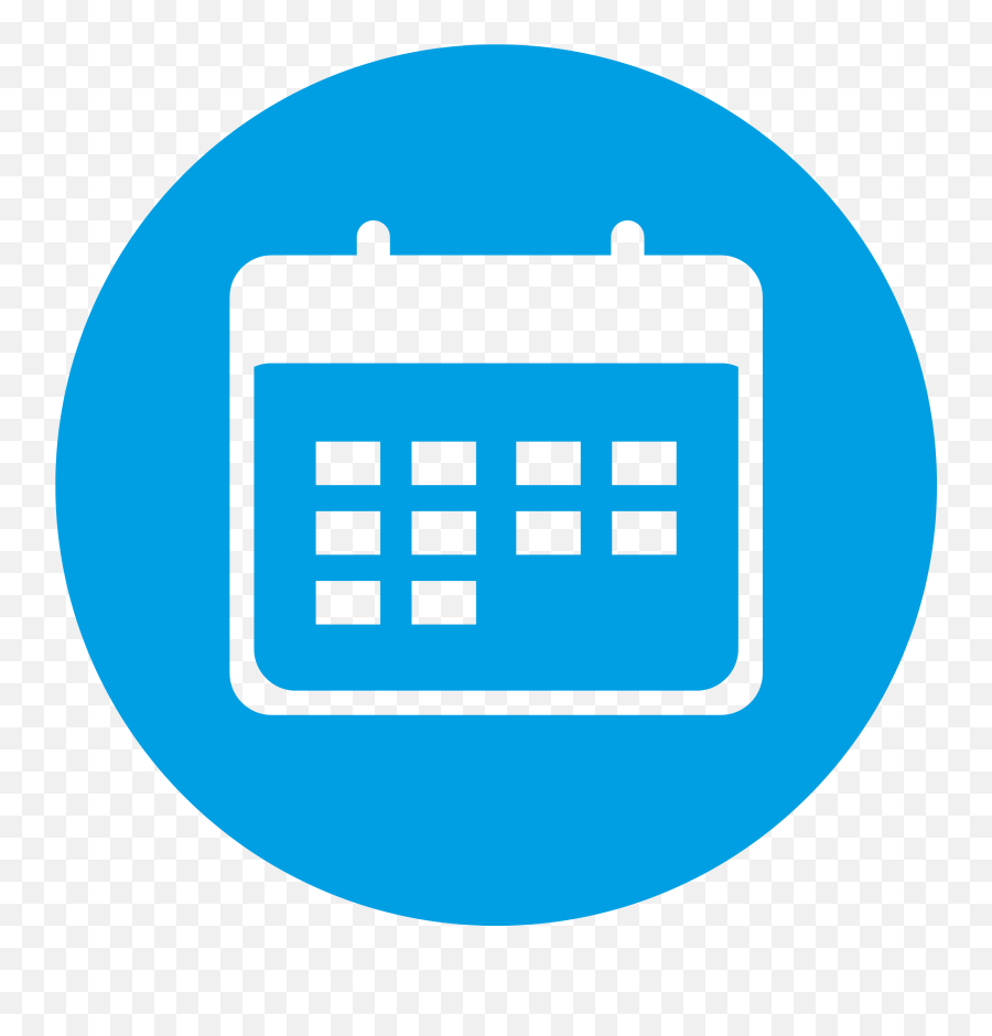 Blue Calendar Icon Png Transparent - Png Transparent Calendar Icon Circle Emoji,Calendar Icon Png