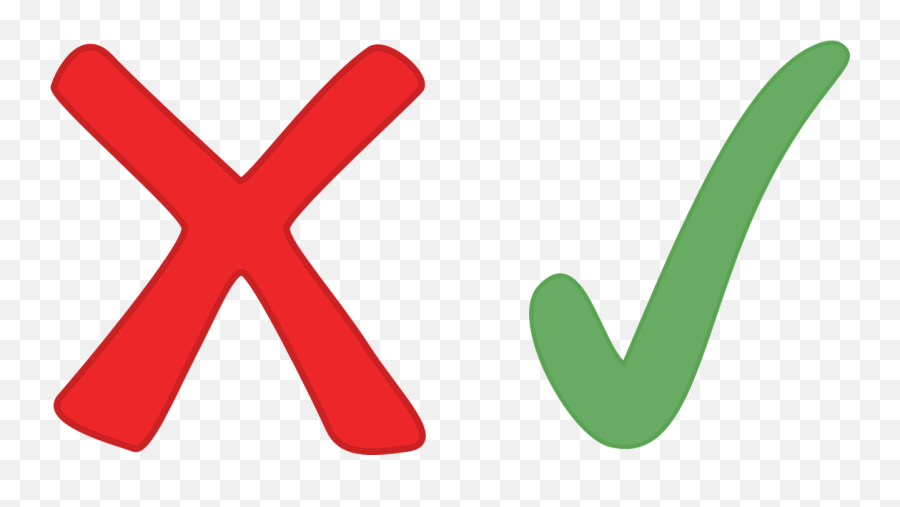 Right Wrong Red Green Icon Png - Transparent Right Wrong Png Emoji,Wrong Png