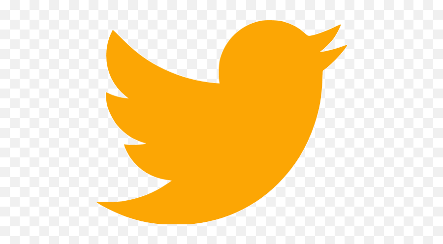 Orange Twitter Icon - Twitter Logo Yellow Png Emoji,Twitter Png