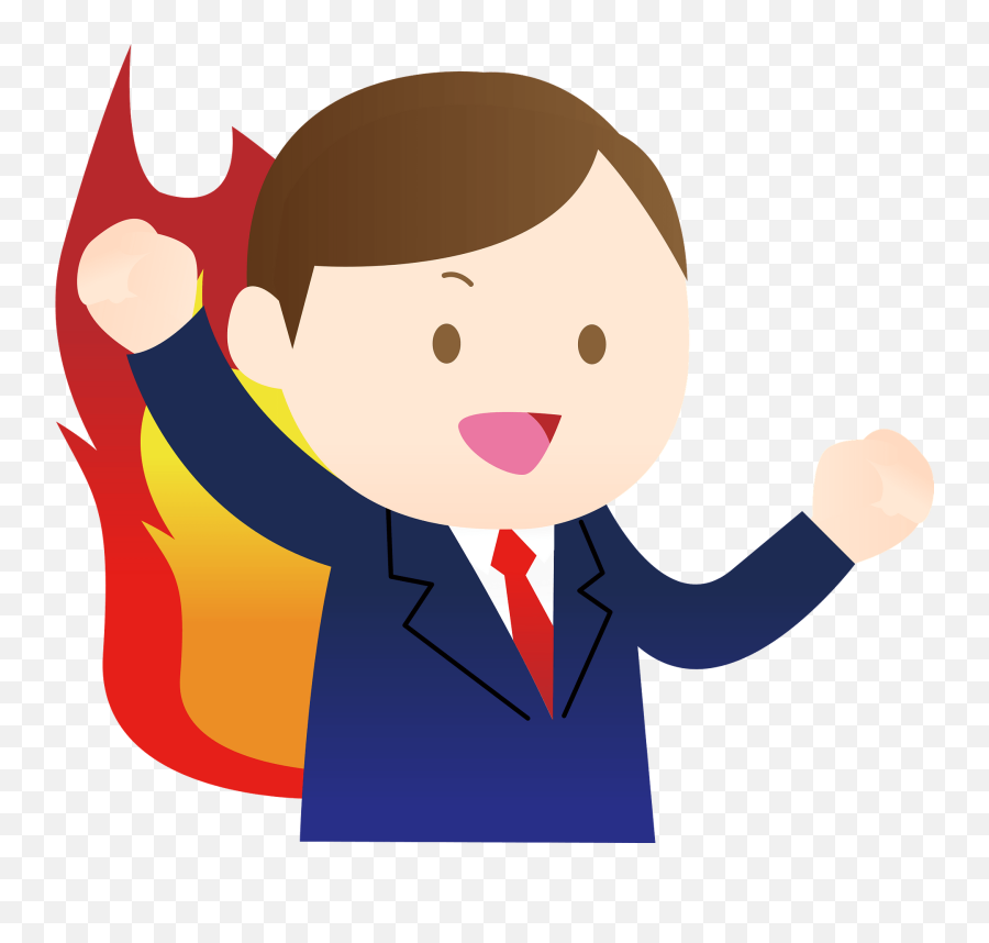 Businessman Is Giving Motivation - Motivation Clipart Emoji,Motivation Clipart