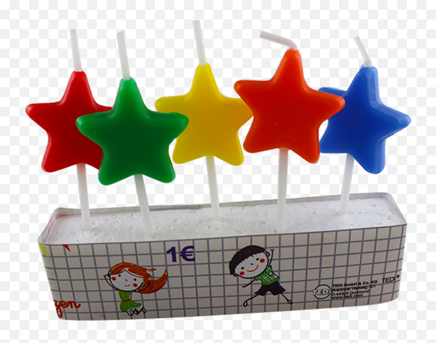 Star Shaped Birthday Candles - Birthday Candle Emoji,Birthday Candles Png