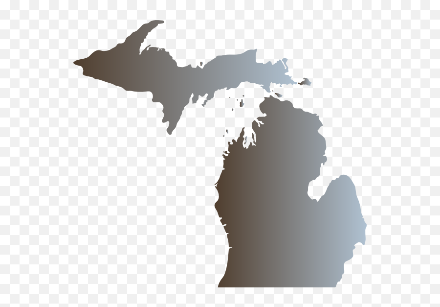 Michigan Outline With Great Lakes Clip - Michigan Transparent Emoji,Michigan Outline Png