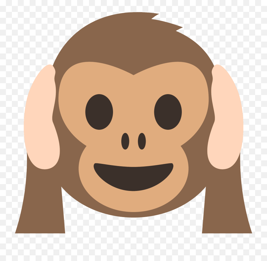 Hear - Emoji Monkey Vector,Hear Clipart