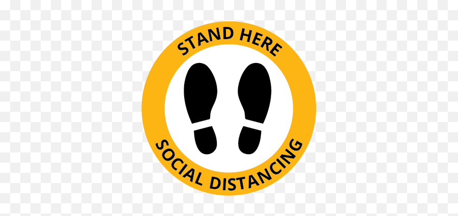 Stay Here Social Distancing Sign - Floor Emoji,Crystal Ball Clipart
