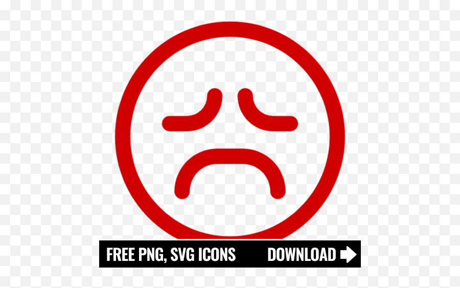 Free Sad Face Emoji Icon Symbol Png Svg Download,Sad Face Emoji Transparent