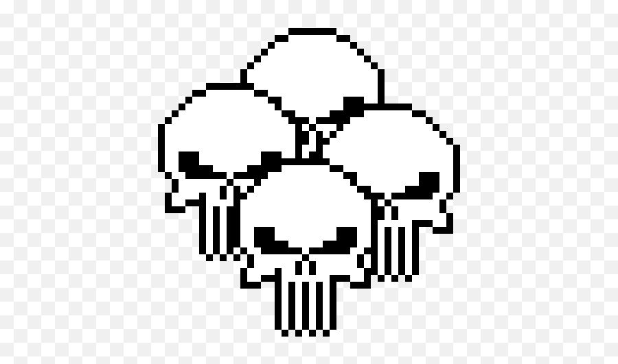 Punisher Skull Pixel Art Maker Emoji,Punisher Skull Logo