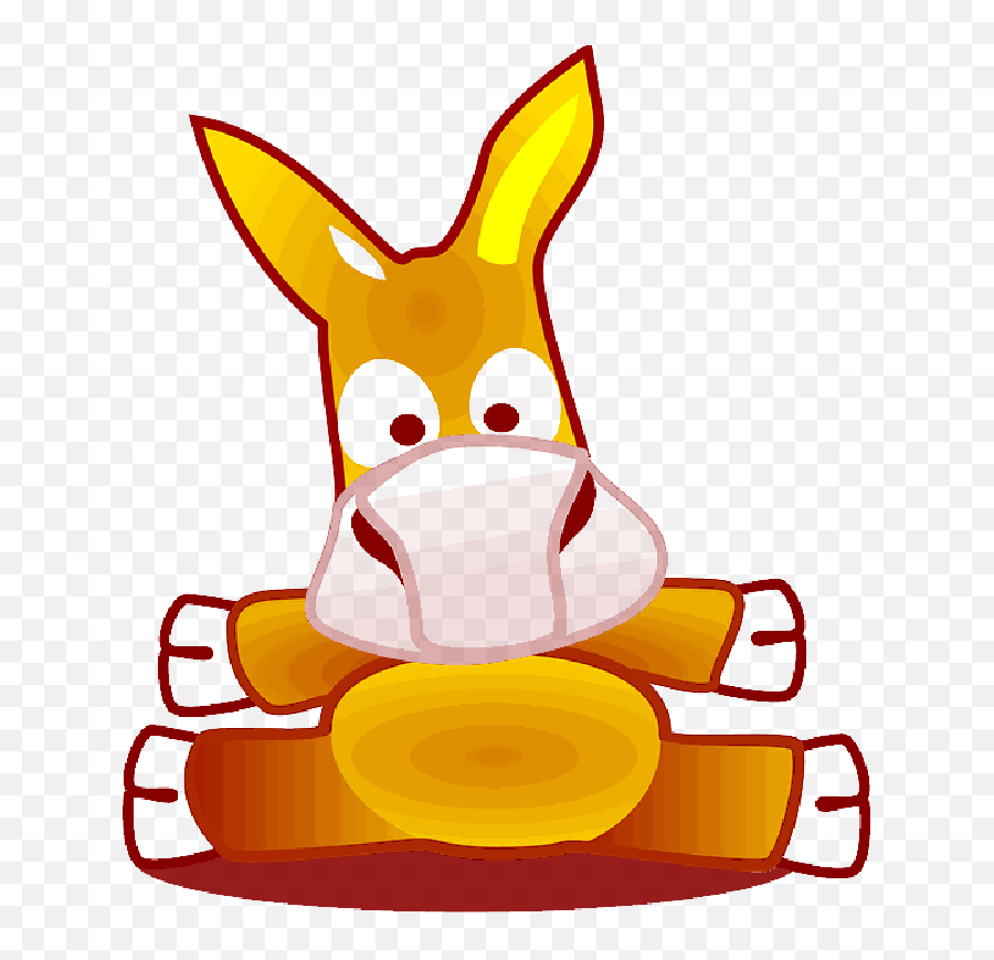 Icon Orange Donkey Cute Theme Apps Mule - Cartoon Emoji,Mule Clipart