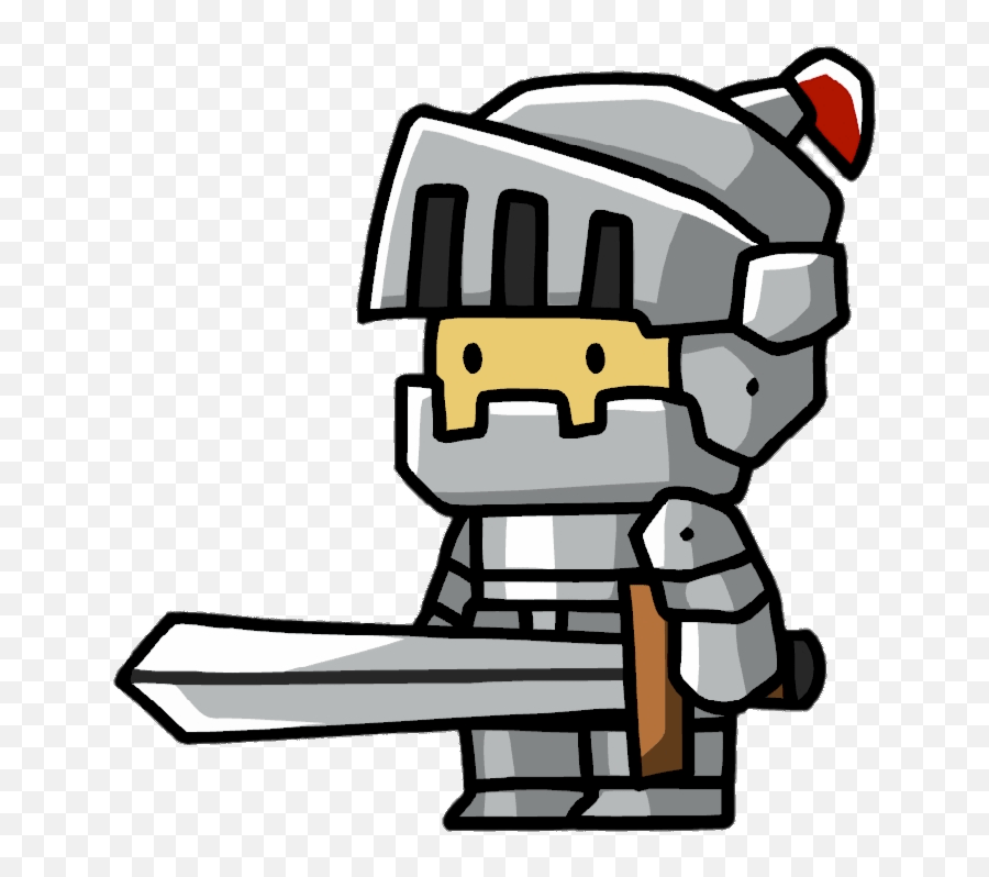 Scribblenauts Knight With Sword Transparent Png - Stickpng Emoji,Knight Sword Clipart