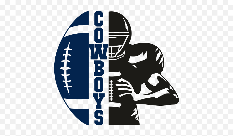Dallas Cowboys Distressed Football Half Player Svg Dallas Emoji,Steelers Logo Svg