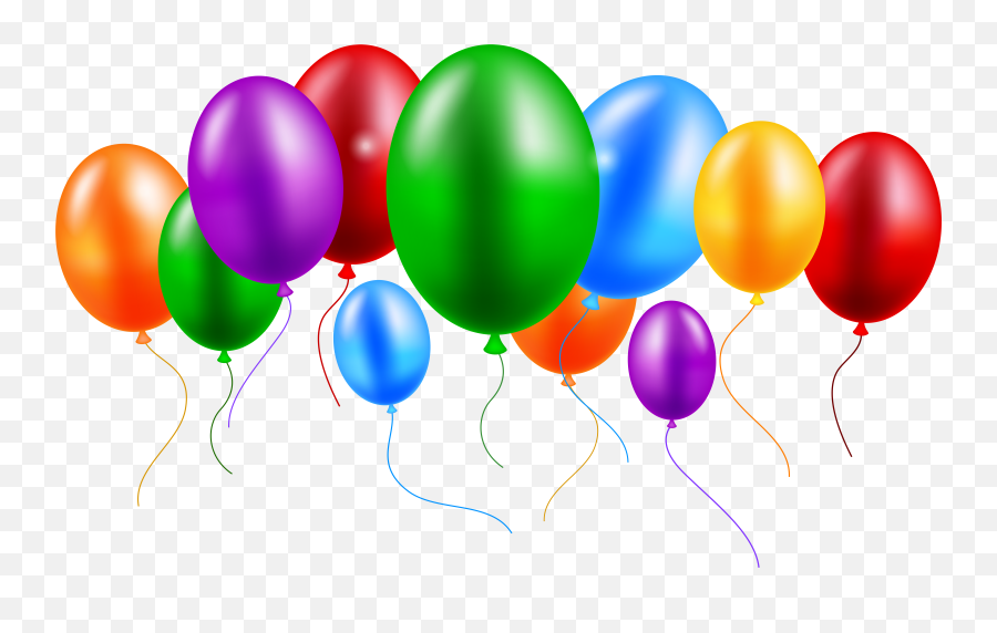Balloons Colorful Png Clip Art - Online Jelmezverseny Emoji,Happy Birthday Logo