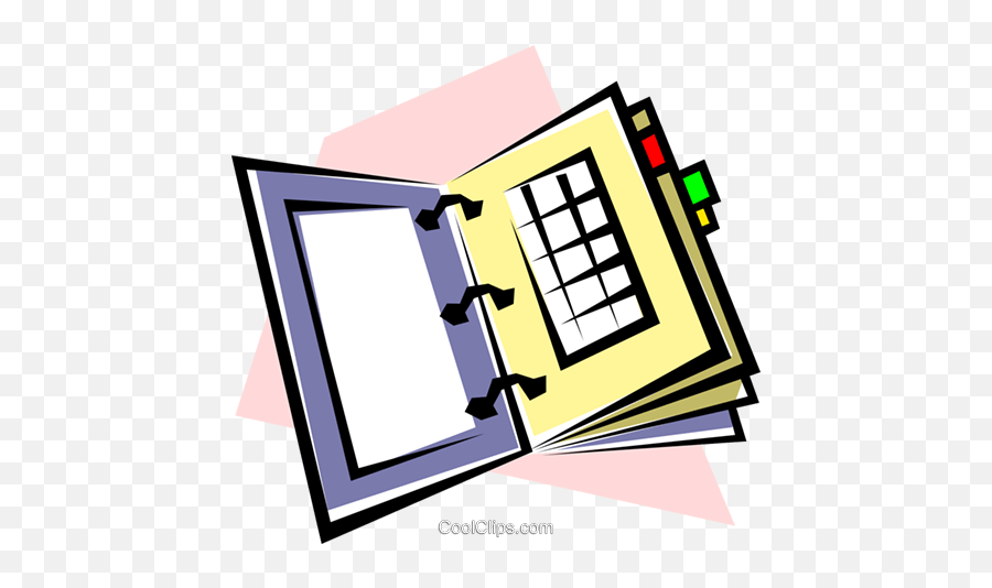Agenda Livre De Direitos Vetores Clip Art Ilustração - Appointment Book Clipart Emoji,Agenda Clipart