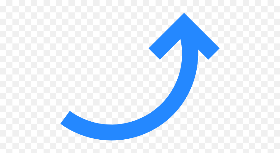 Curve Arrow Direction Multimedia Option Arrows - Vector Blue Curved Arrow Emoji,Flechas Png