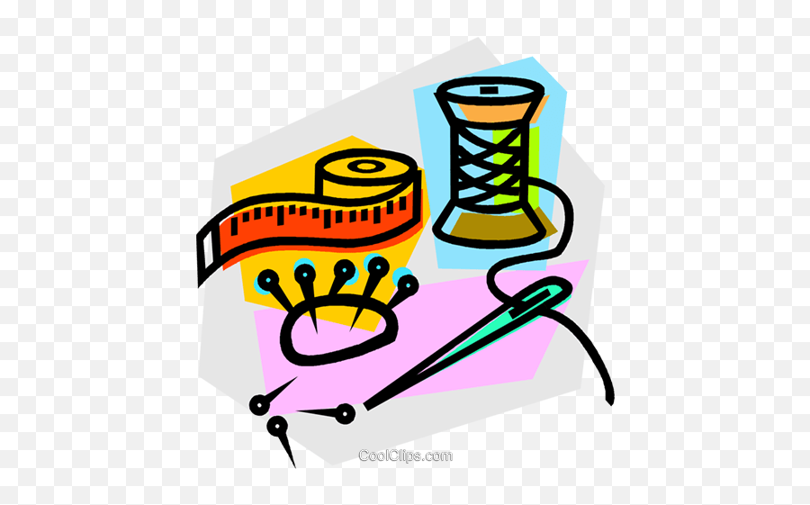 Tape Measure Pins Needle And Thread Royalty Free Vector - Clipart Nadel Und Faden Emoji,Tape Measure Clipart