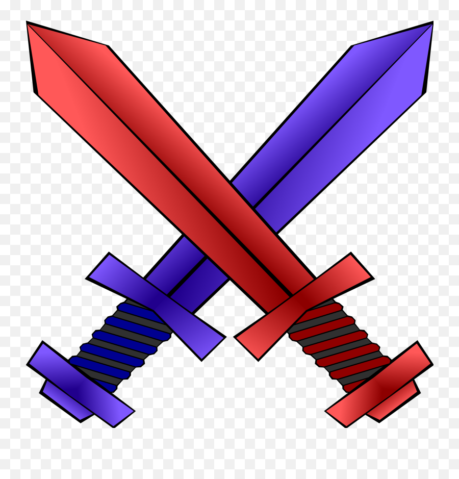 Feature Versus - Red And Blue Crossed Swords Emoji,Versus Transparent