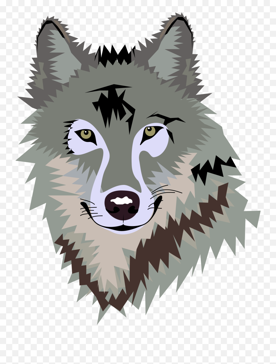 Wolf Clipart Wolf Face Clip Art - Gray Wolf Clipart Emoji,Wolf Clipart