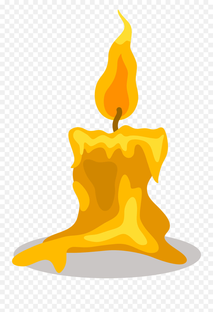 Melting Candle Clipart - Language Emoji,Candle Clipart