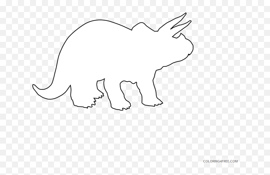 Triceratops Coloring Pages Dinosaur Skeleton Triceratops - Dinosaur 4th Birthday Background Hd Emoji,Daniel Tiger Clipart