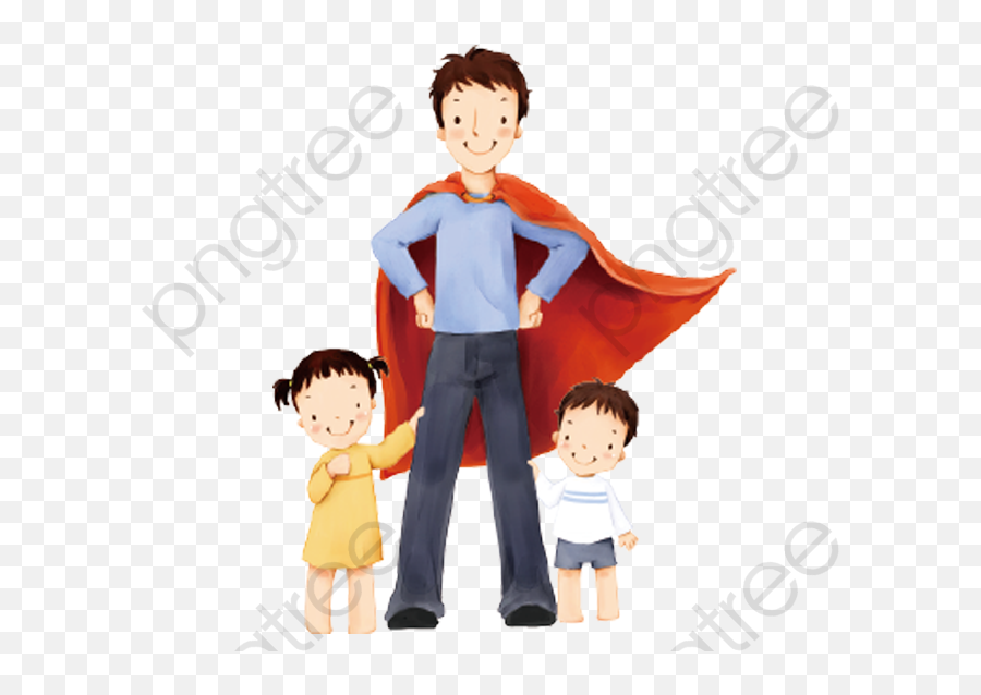 Father And Two Children Children - Imagem De Pai E Filhos Png Emoji,Children Clipart