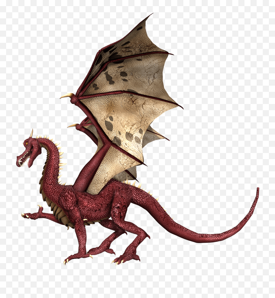 Dragon Red And Brown Wings Transparent - Dragon Png Middle Ages Emoji,Dragon Wings Png