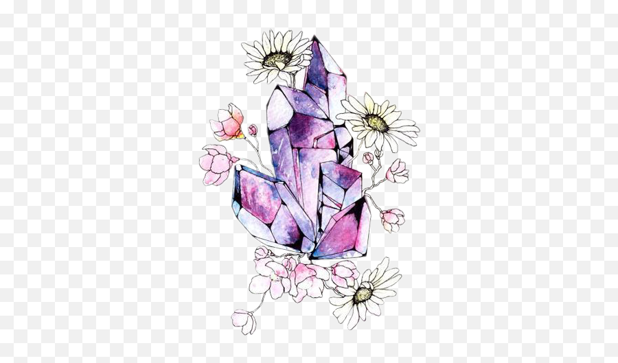 Download Report Abuse - Crystal And Flower Tattoo Full Emoji,Flower Tattoo Png