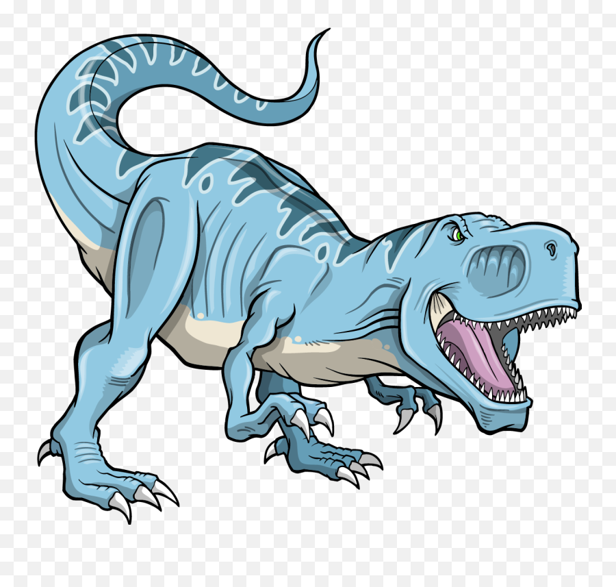 Blue T Rex Dinosaur Clipart - Png Download Full Size Emoji,T-rex Clipart