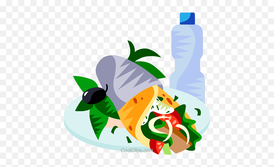 Download Eu European Cuisine Gyro Royalty Free Vector Clip - Dish Emoji,Healthy Food Clipart