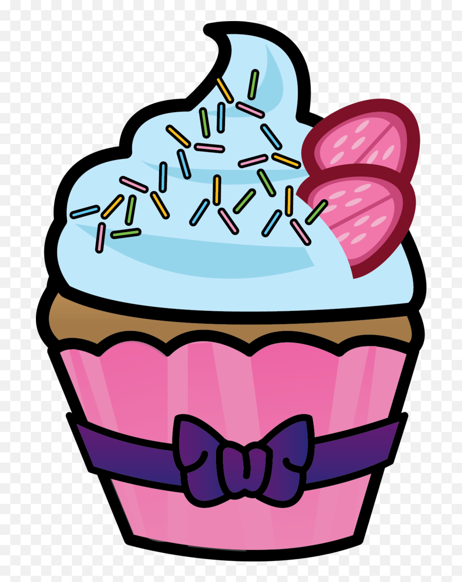 Cupcakes Clipart Half Eaten Cupcake - Sketsa Gambar Ice Gambar Kue Bolu Kartun Emoji,Cupcakes Clipart