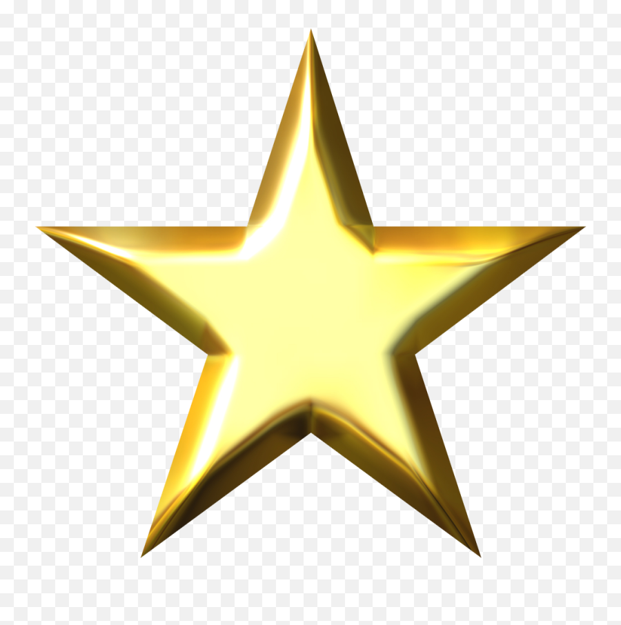 3d Gold Star Png Picture - Transparent Background Free Star Clipart Emoji,Star Png