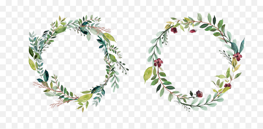 Floral Wreath Clip Art Png Png Image - Watercolor Wreath Clipart Transparent Emoji,Floral Wreath Clipart