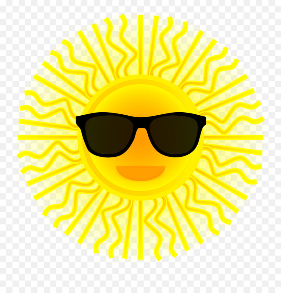 Sunshine Clipart Sunglass Clipart - Sun With Sunglasses Emoji,Sunshine Clipart