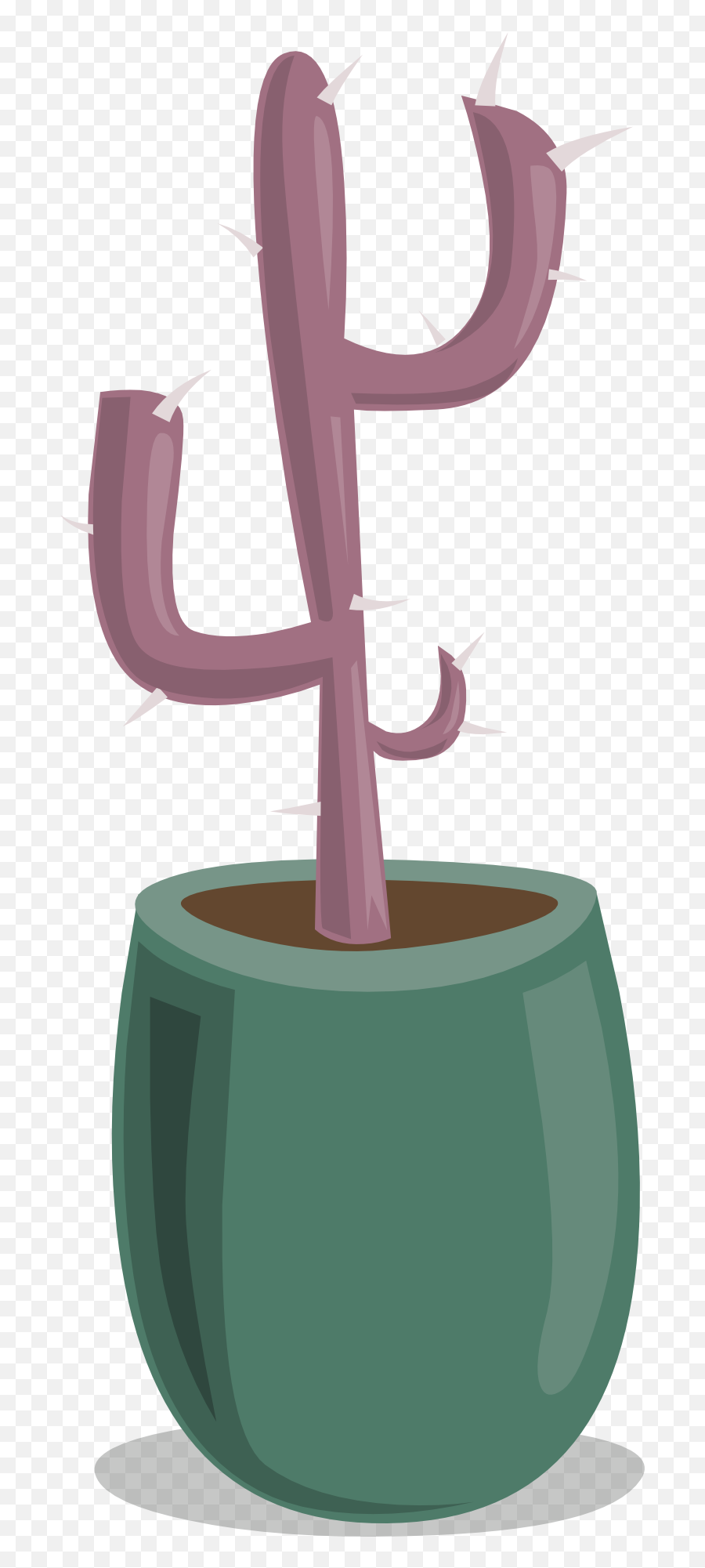 Clipart Of The Potted Purple Cactus Free Image - Pottery Emoji,Purple Clipart