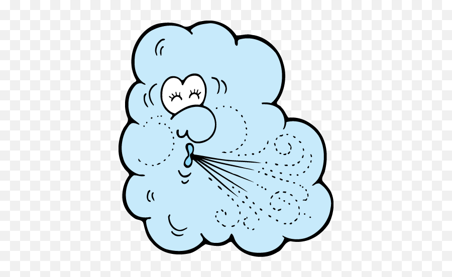 Free Clip Art Of Wind Clipart 6 Cartoon - Windy Weather Clipart Emoji,Wind Clipart