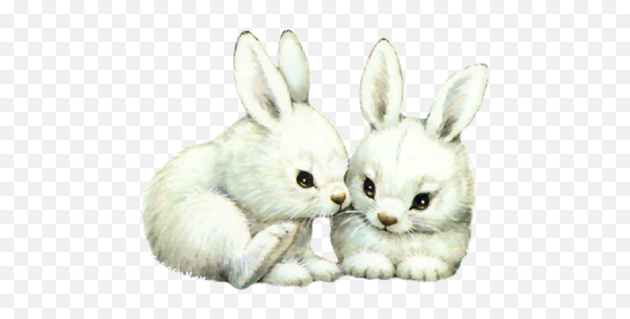 Animal Clipart Animal Drawings Cute - Small Cartoon Snowshoe Hare Emoji,Rabbi Clipart