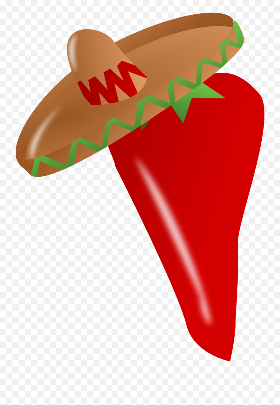 Red Chili Pepper Wearing A Sombrero Clip Art At Clkercom - Clip Art Cinco De Mayo Emoji,Sombreros Clipart